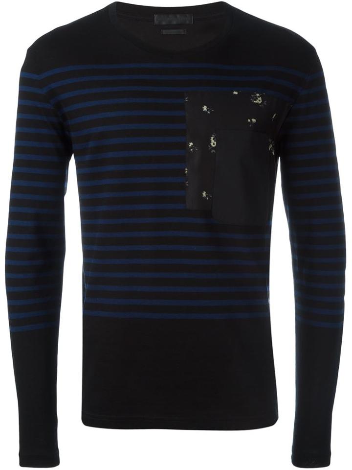 Alexander Mcqueen - Striped Top - Men - Silk/cotton/viscose - S, Black, Silk/cotton/viscose