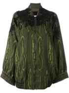 Antonio Marras Embellished Jacquard Bomber Jacket, Women's, Size: 40, Green, Viscose/acetate/pvc