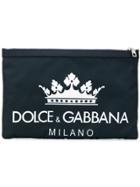 Dolce & Gabbana Logo Print Clutch - Blue