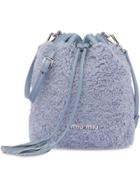 Miu Miu Shearling Bucket Bag - F0237 Periwinkle Blue