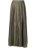 Dusan Metallic Pleated Skirt - Nude & Neutrals
