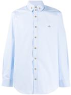 Vivienne Westwood Button-down Embroidered Shirt - Blue