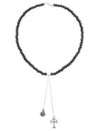 Catherine Michiels Rose & Crucifix Beaded Necklace