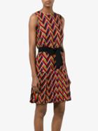 Gucci Chevron Pleated Dress, Women's, Size: 38, Silk