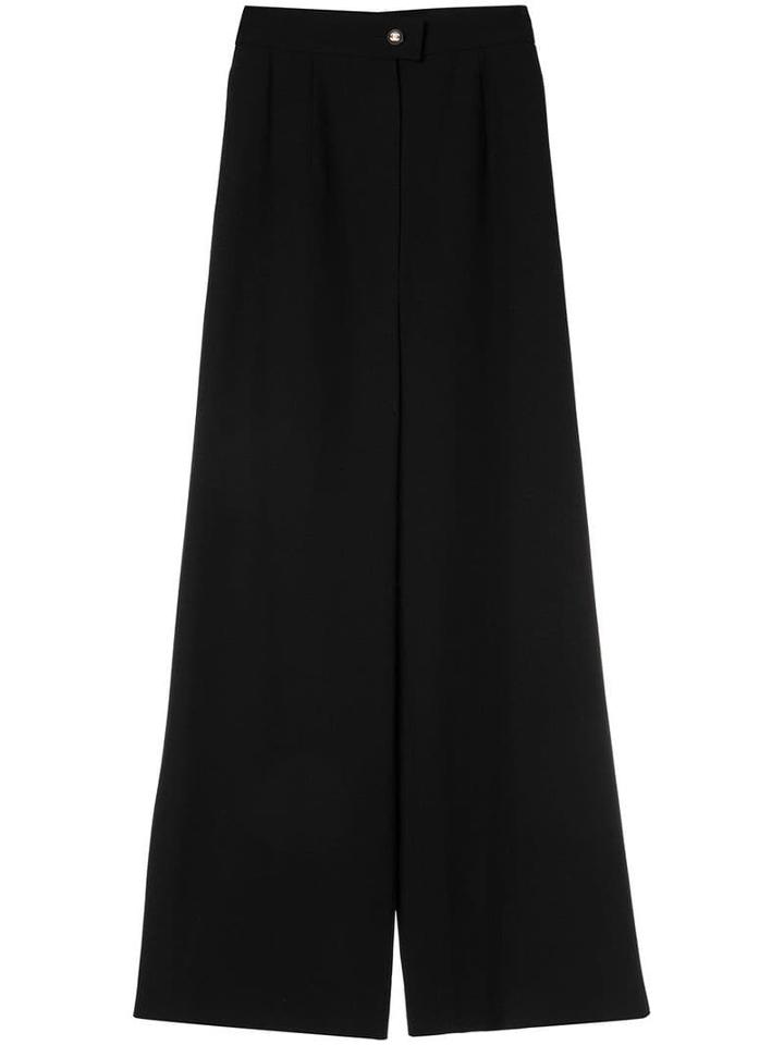 Chanel Pre-owned Wide Leg Trousers - Black