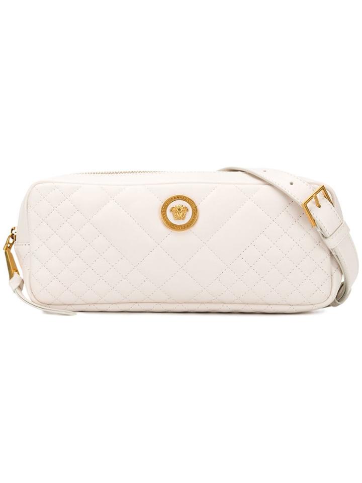 Versace Quilted Belt Bag - White