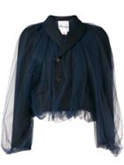Comme Des Garçons Noir Kei Ninomiya Tulle Paneled Jacket - Blue