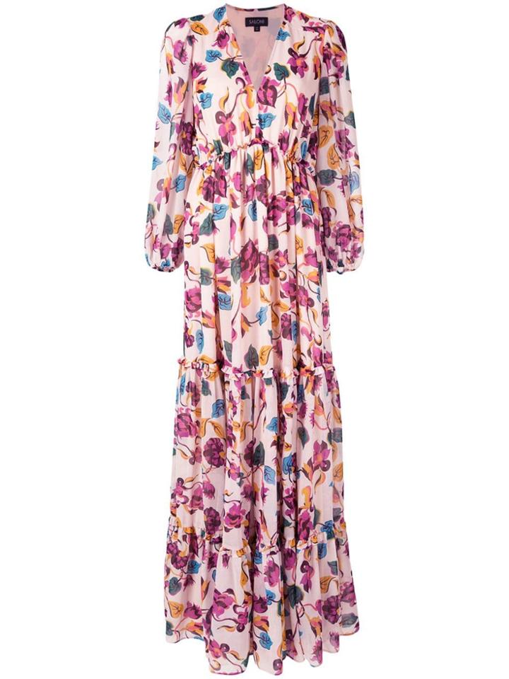 Saloni Japonica Print Dress - Multicolour