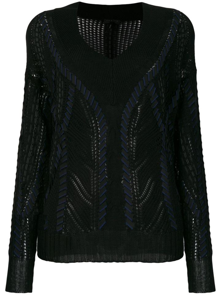 Rag & Bone V-neck Jumper - Black