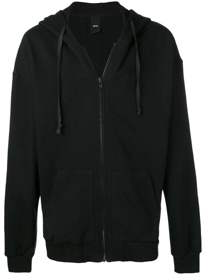 D.gnak Raw Cut Hoodie Zip-up Hoodie - Black