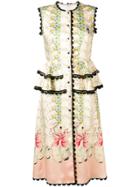Marco De Vincenzo Floral Fitted Dress - Neutrals