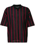 Represent Striped Short-sleeve Top - Black