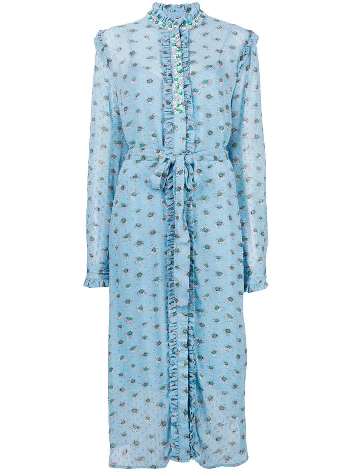 Essentiel Antwerp Perspective Floral Dress - Blue