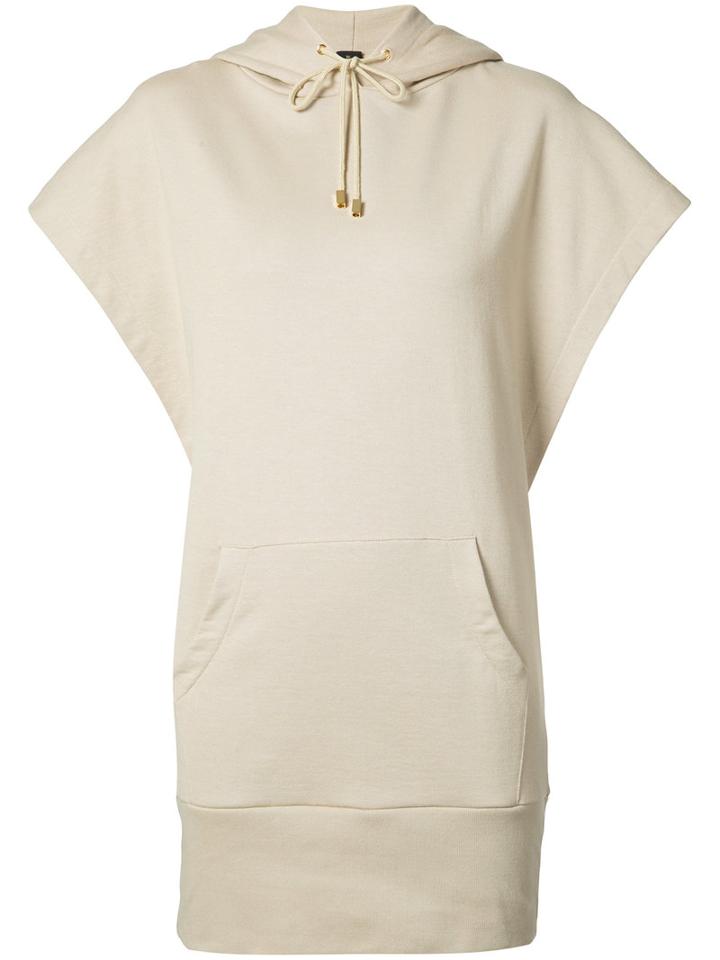 Alexandre Vauthier - Sleeveless Hooded Top - Women - Cotton - 1, Nude/neutrals, Cotton