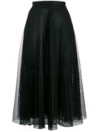 Marco De Vincenzo Metallic Midi Skirt - 088 Light Blue Gold