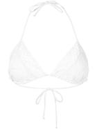 Ermanno Scervino Lace Triangle Bikini Top - White