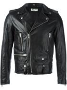 Saint Laurent Classic Motorcycle Jacket, Men's, Size: 50, Black, Calf Leather/cupro/cotton