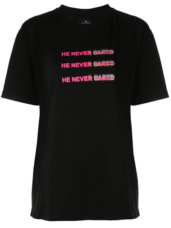 Marcelo Burlon County Of Milan He Never Cared T-shirt - Black