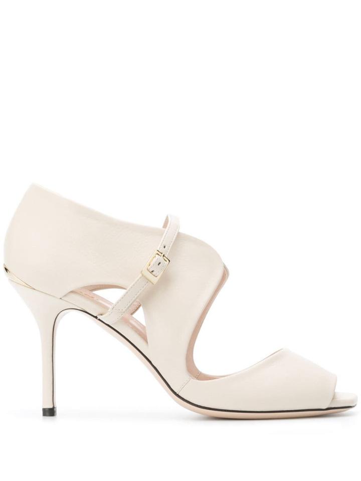 Pollini Structured Mules - Neutrals