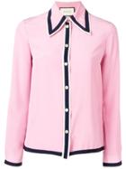 Gucci Contrast Trim Shirt - Pink