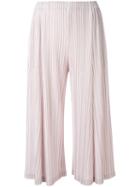 Pleats Please By Issey Miyake - Pleated Trousers - Women - Polyester - 3, Women's, Pink/purple, Polyester