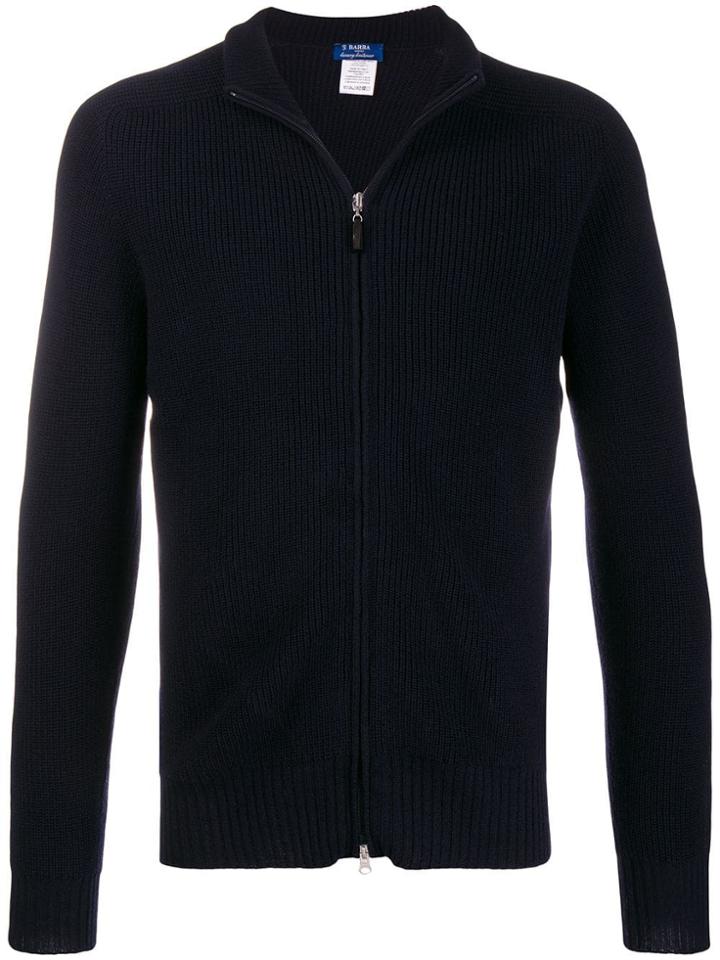 Barba Zip-up Jumper - Blue