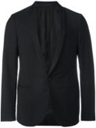 Lanvin One Button Tuxedo Jacket, Men's, Size: 50, Black, Wool/silk/polyester/cupro