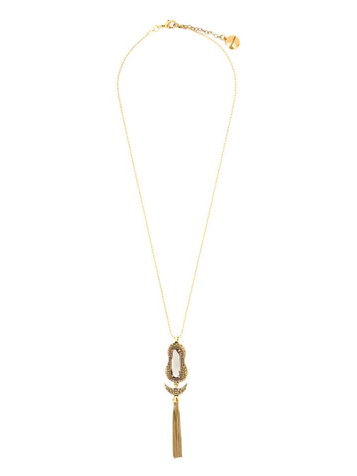 Camila Klein Longo Com Baguete Ouro Necklace - Metallic