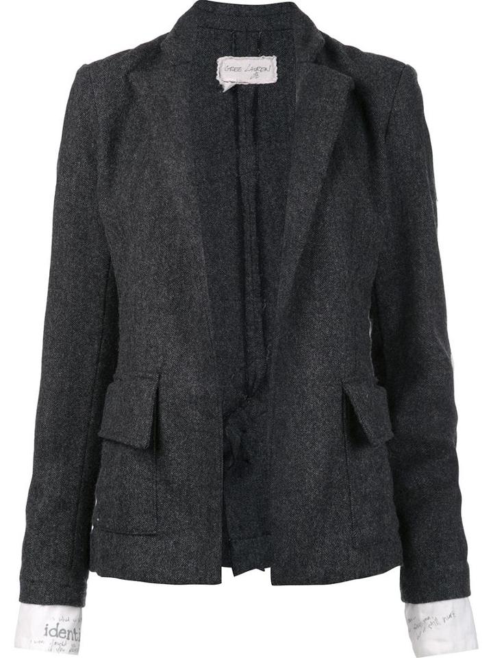 Greg Lauren Peaked Lapels Jacket, Women's, Size: 1, Grey, Virgin Wool