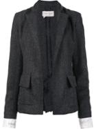 Greg Lauren Peaked Lapels Jacket, Women's, Size: 1, Grey, Virgin Wool