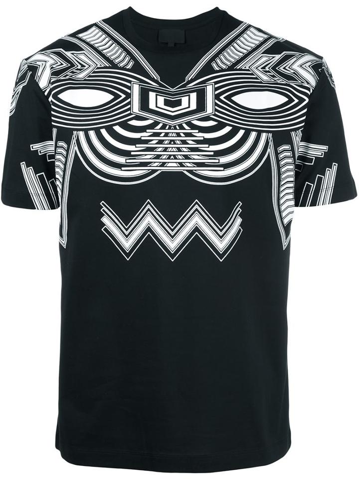 Les Hommes Printed Shortsleeved T-shirt, Men's, Size: Small, Black, Cotton