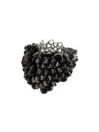 Marc Le Bihan Glass Embellished Ring - Black
