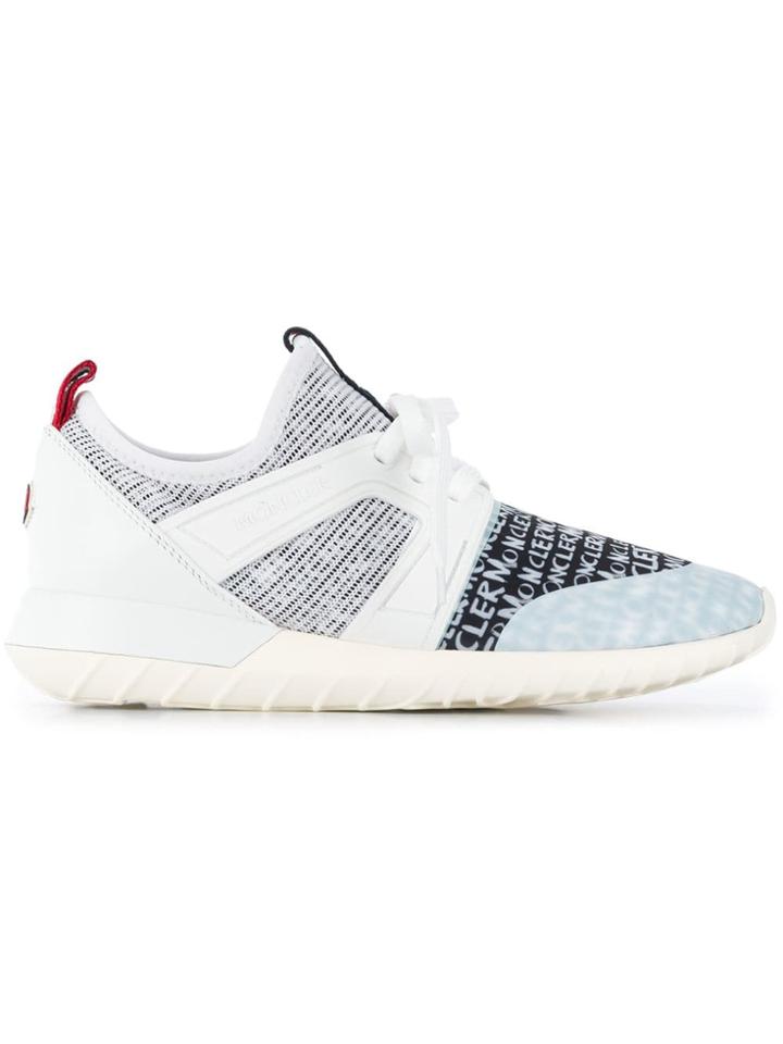 Moncler Logo Print Sneakers - White