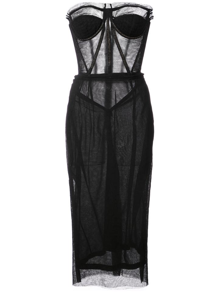 Dolce & Gabbana Slim-fit Bustier Dress - Black