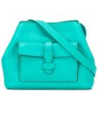 Loro Piana Globe Bandouliere Crossbody Bag, Women's, Blue, Calf Leather/lamb Skin