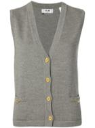 Céline Vintage Knitted Gilet - Grey