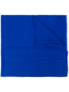 Salvatore Ferragamo - Wrap Scarf - Women - Cashmere - One Size, Blue, Cashmere