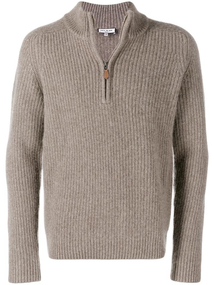 Paul & Joe Ribbed Pullover - Brown