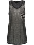 Andrea Bogosian Embroidered Tank - Grey