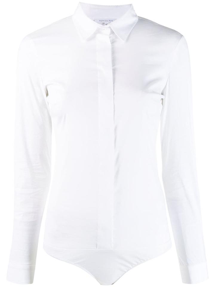 Patrizia Pepe Shirt Bodysuitc - White