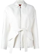 Moncler Gamme Rouge - Padded Belted Jacket - Women - Silk/cotton/nylon/goose Down - 2, White, Silk/cotton/nylon/goose Down