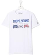 Mc2 Saint Barth Kids Car Motif T-shirt - White