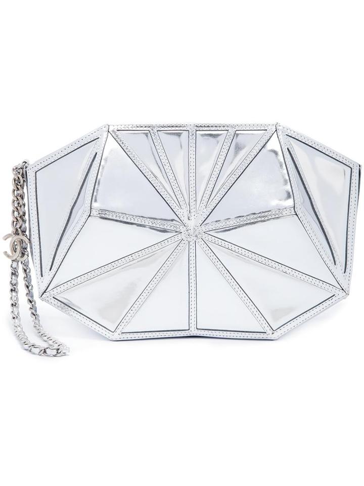 Chanel Vintage 'midnight Swim' Wristlet Clutch Bag, Women's, Grey