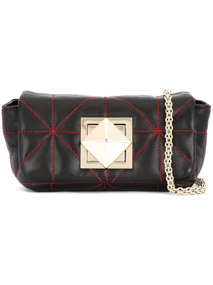 Sonia Rykiel Quilted Shoulder Bag, Women's, Black, Leather