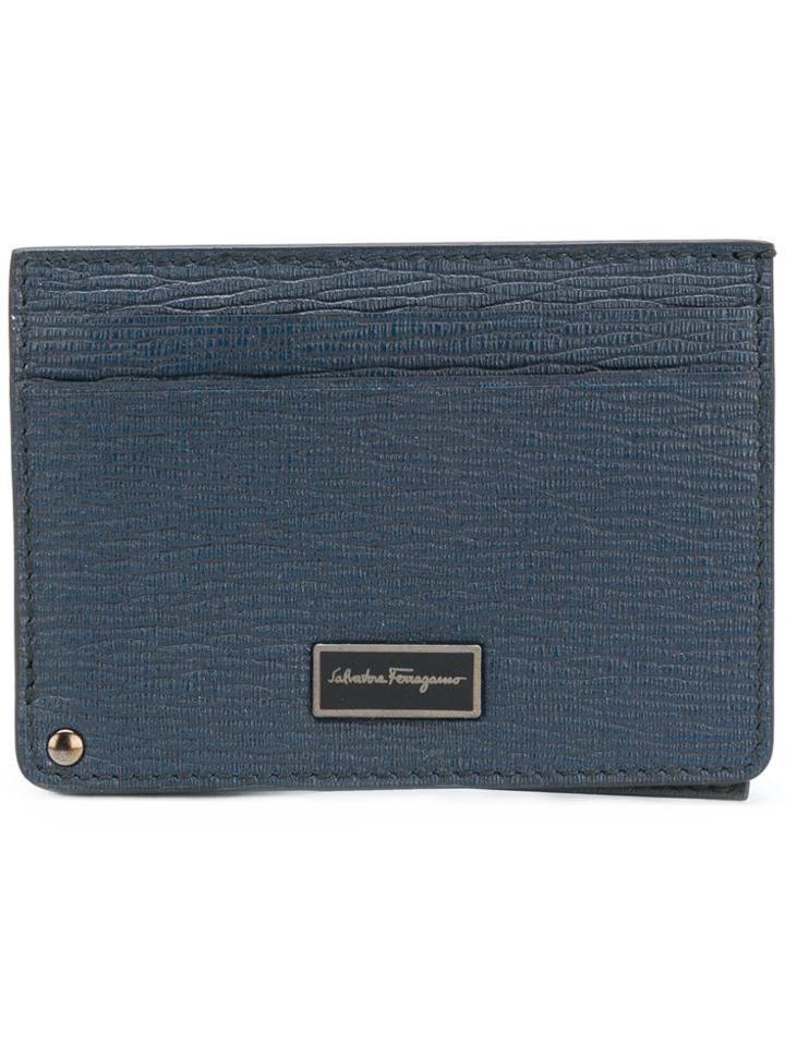 Salvatore Ferragamo Credit Card Case - Blue