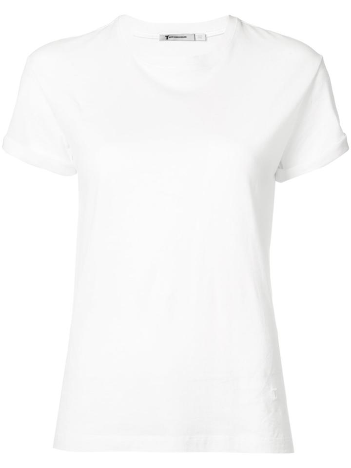 T By Alexander Wang Cuffed Sleeve T-shirt - White