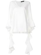Ellery Ace Frill Sleeve Blouse - White
