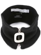 J.w.anderson Zipped Round Scarf, Men's, Black, Merino
