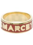 Marc By Marc Jacobs Dreamy Logo Ring, Women's, Size: 8, Metallic, Brass