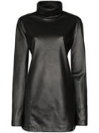 We11done Faux Leather Mini Dress - Black